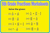 Image result for 5th Grade Math Worksheets Fractions Printable