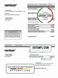 Image result for Fillable Verizon Bill Template