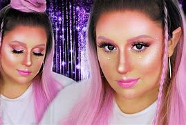 Image result for Fairy Pink and Green Eye Makeup