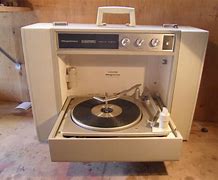 Image result for 70s Portable Record Player Blue