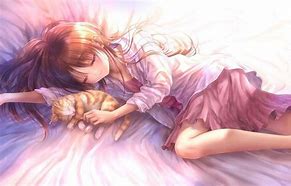 Image result for Anime Girl at Night Sleeping
