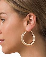 Image result for Hoop Earrings 18K Gold Plated