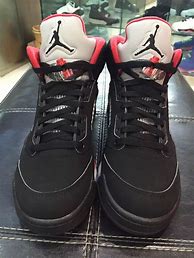 Image result for Jordan 5s Black
