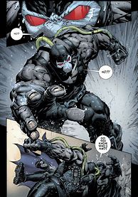Image result for Batman vs Bane Comic Panel