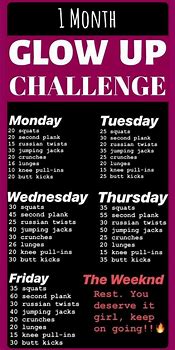 Image result for 1 Month Glow Up Challenge