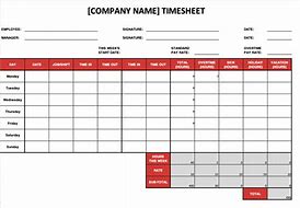 Image result for Free Excel Time Card Template