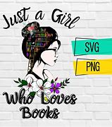 Image result for Free Book Girl SVG