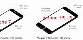 Image result for iPhone 7 vs iPhone 7 Plus Size