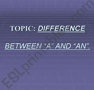 Image result for Difference Between a and The