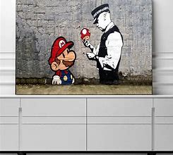Image result for Graffiti Art Mario Canvas
