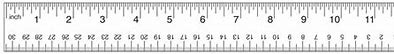 Image result for 12-Inch Ruler with Measurements