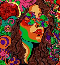 Image result for Trippy Hippie Girl Art