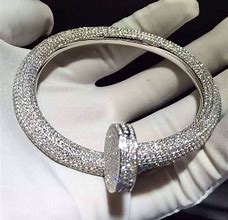 Image result for Cartier Nail Bracelet White Gold Men