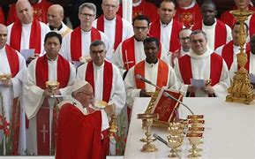 Image result for Pope Paul IV Lifting the Holy Cup at Mass