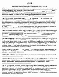 Image result for Basic Rental/Lease Agreement Template