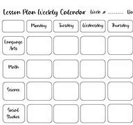 Image result for Lesson Plan Calendar Template