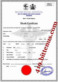 Image result for Death Certificate Nigeria