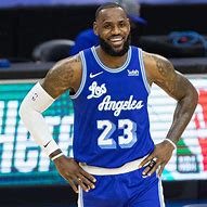 Image result for LeBron James Blue Lakers Jersey
