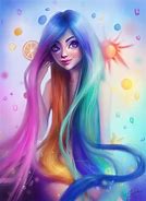 Image result for Rainbow Anime Hair Down Back