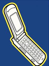 Image result for Cartoon Flip Phone