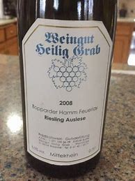 Image result for Weingut Helig Grab Bopparder Hamm Feuerlay Riesling Auslese