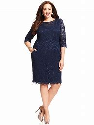 Image result for Plus Size Navy Blue Lace Dress