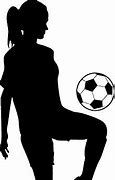 Image result for Soccer Girl Silhouette Clip Art