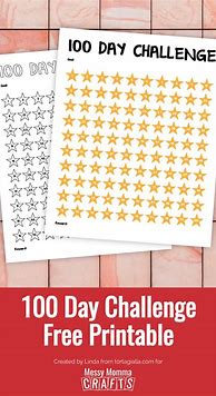 Image result for 100 Day Challenge Printable