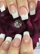 Image result for White Tip Acrylic Nails