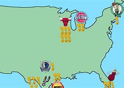 Image result for NBA Map 2018