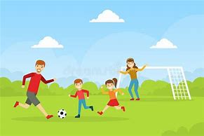 Image result for Family Playing Sports Cartoon