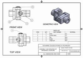 Image result for Universal Coupling 2D Drawing