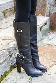 Image result for Women Knee High Black Patent Leather Boots