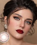 Image result for Pink Contacts On Dark Brown Eyes
