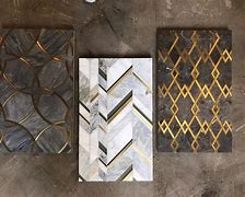 Image result for White Tile with Gold Grout