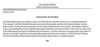Image result for White House Statement