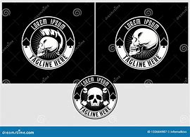 Image result for Skull Logo Black and White