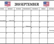 Image result for September 2018 Monthly Calendar with Us Holidays