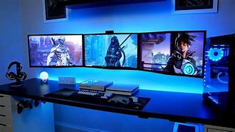 Image result for Cool Computer Monitor Gaming Setups