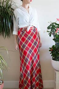 Image result for Wool Plaid Skirt