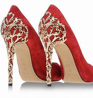 Image result for Gold and Red High Heels