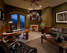 Image result for Home Office with Giant TV