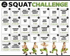 Image result for Squat Challenge Printable