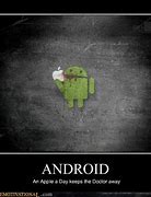 Image result for Android with a Biten Apple