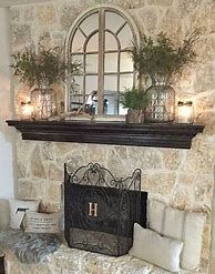 Image result for Decorated Fireplace Mantels