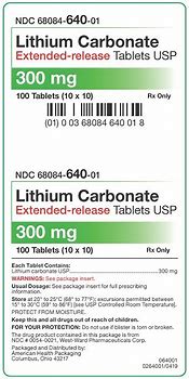 Image result for Lithium Carbonate ER 300 Mg