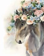 Image result for Christmas Horse Flowers Art