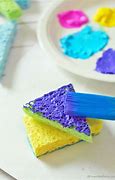 Image result for Blue with Orange Sponge Painting Ideas