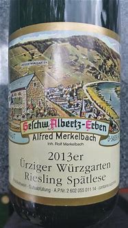Bildergebnis für Alfred Merkelbach Urziger Wurzgarten Riesling #10 #20