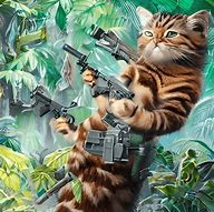 Image result for Cute Cat with Gun